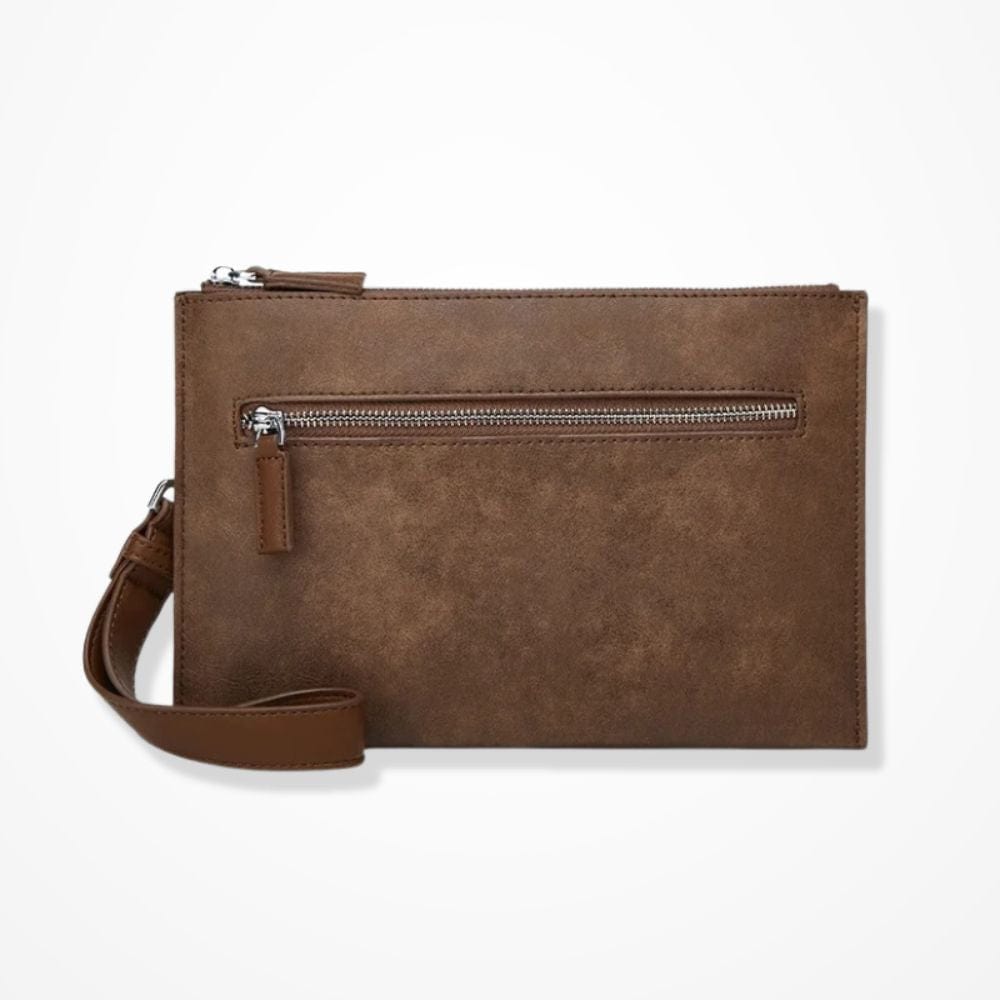 Pochette Homme Cuir Main  Marron clair