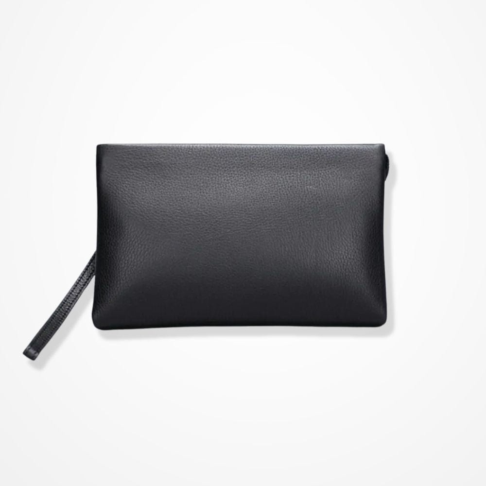 Pochette Homme En Cuir Noir 