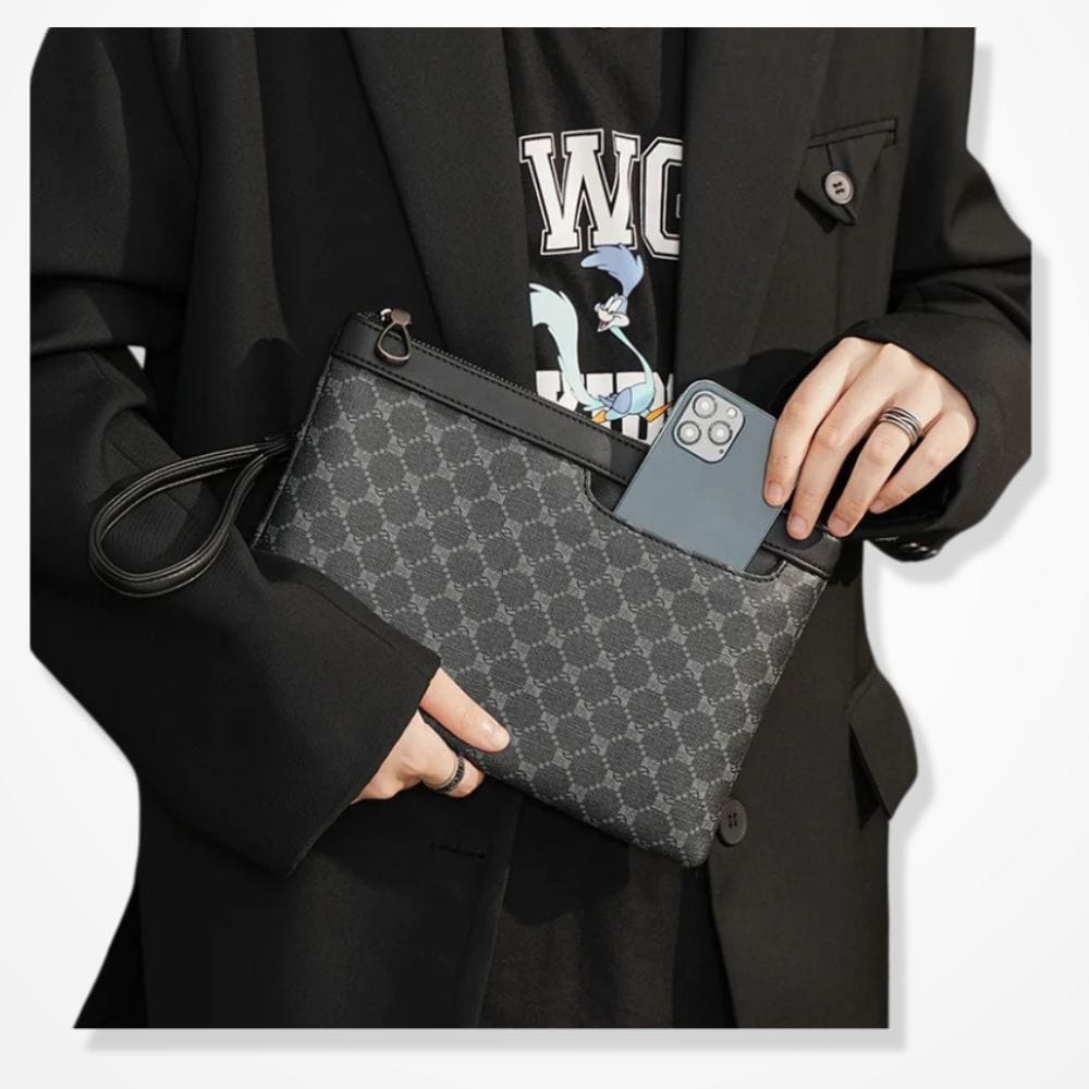 Pochette Main En Cuir Homme 