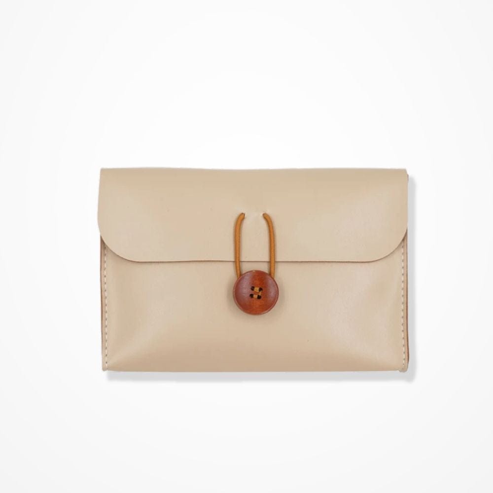 Pochette Maquillage Cuir  Beige