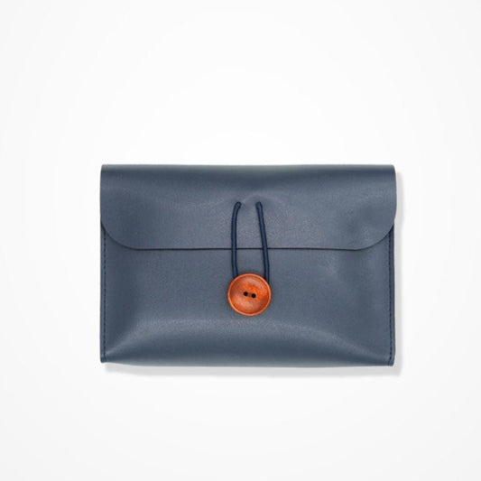 Pochette Maquillage Cuir  Bleu