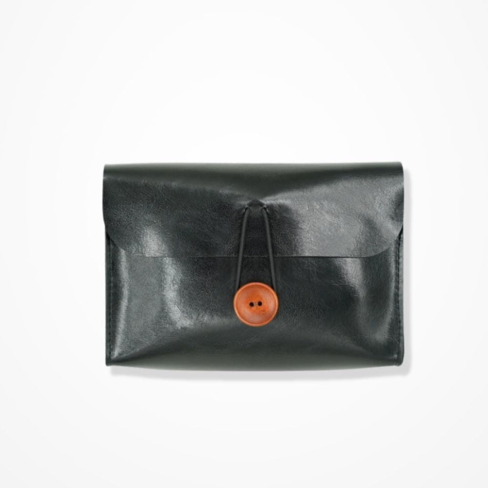 Pochette Maquillage Cuir  Noir brillant