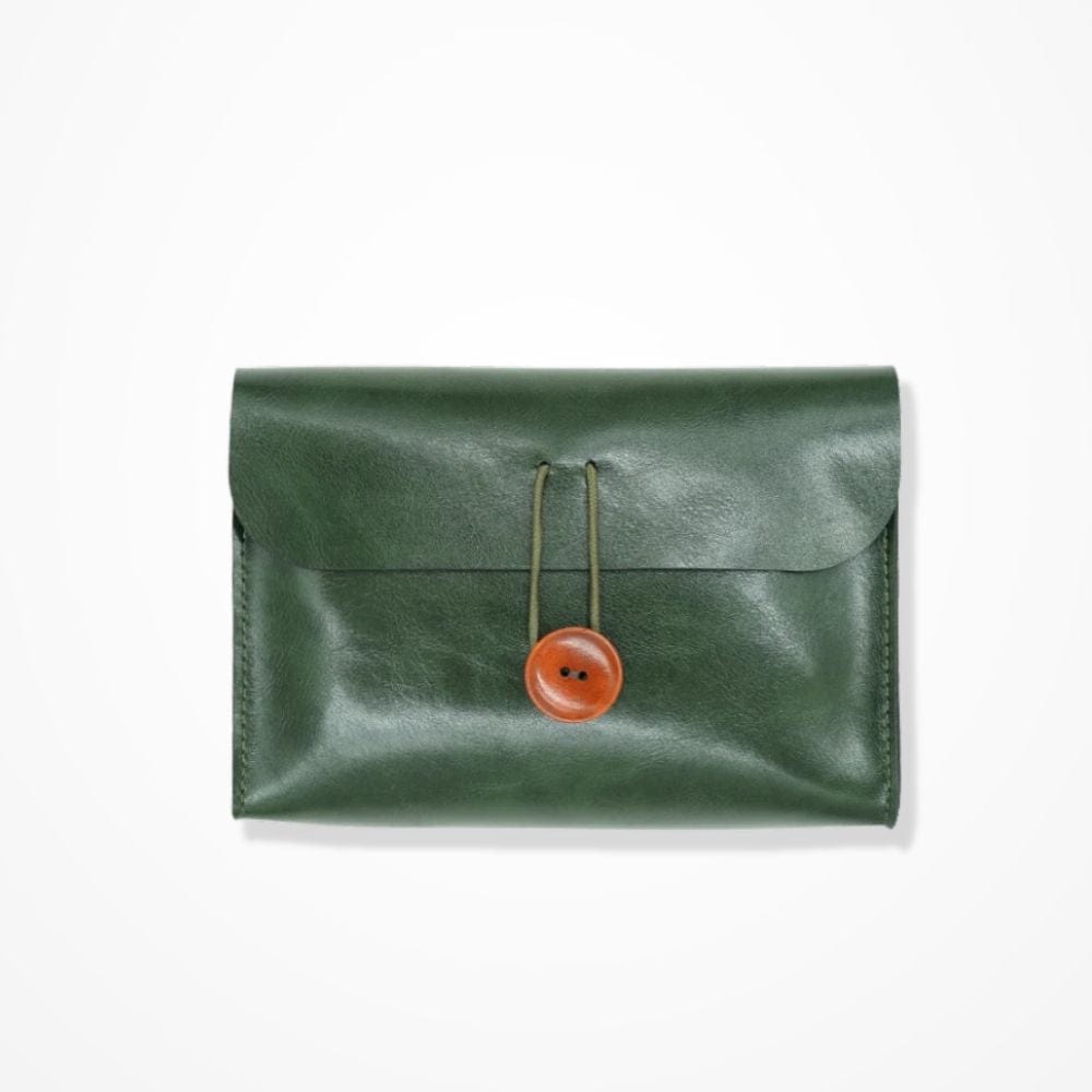 Pochette Maquillage Cuir  Vert brillant