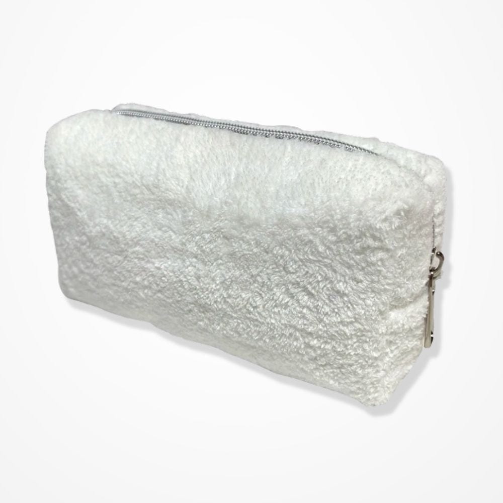 Pochette Maquillage Velours  Blanc