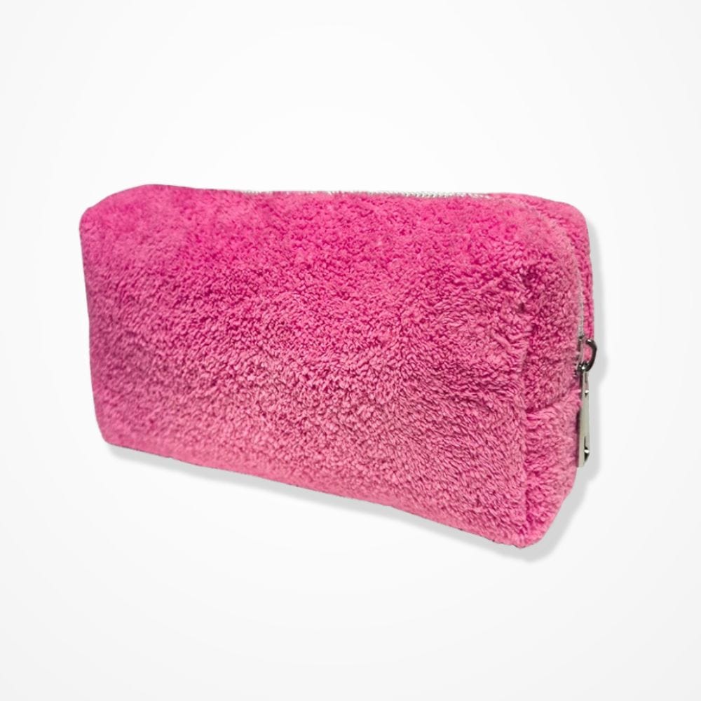 Pochette Maquillage Velours  Rose électrique