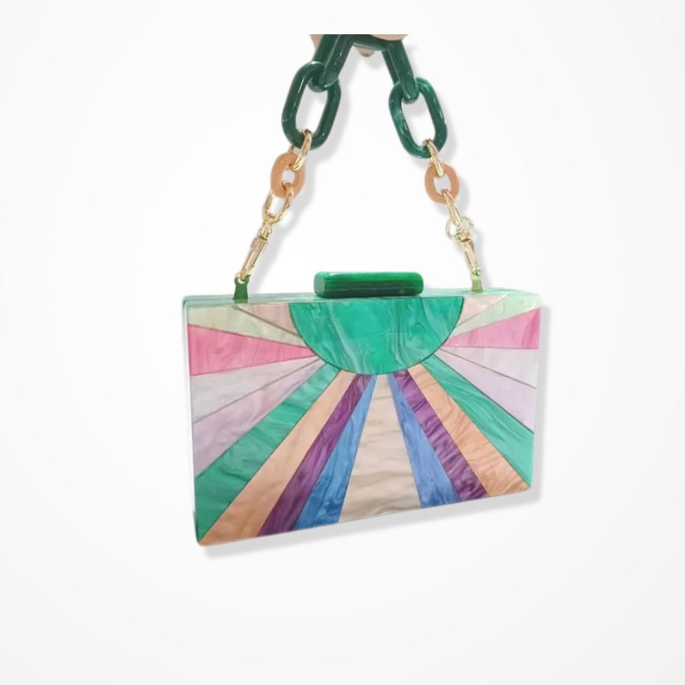 Pochette Mariage Arc En Ciel  Vert