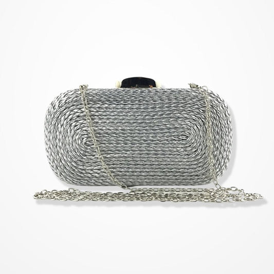 Pochette Mariage Argentée  Argent