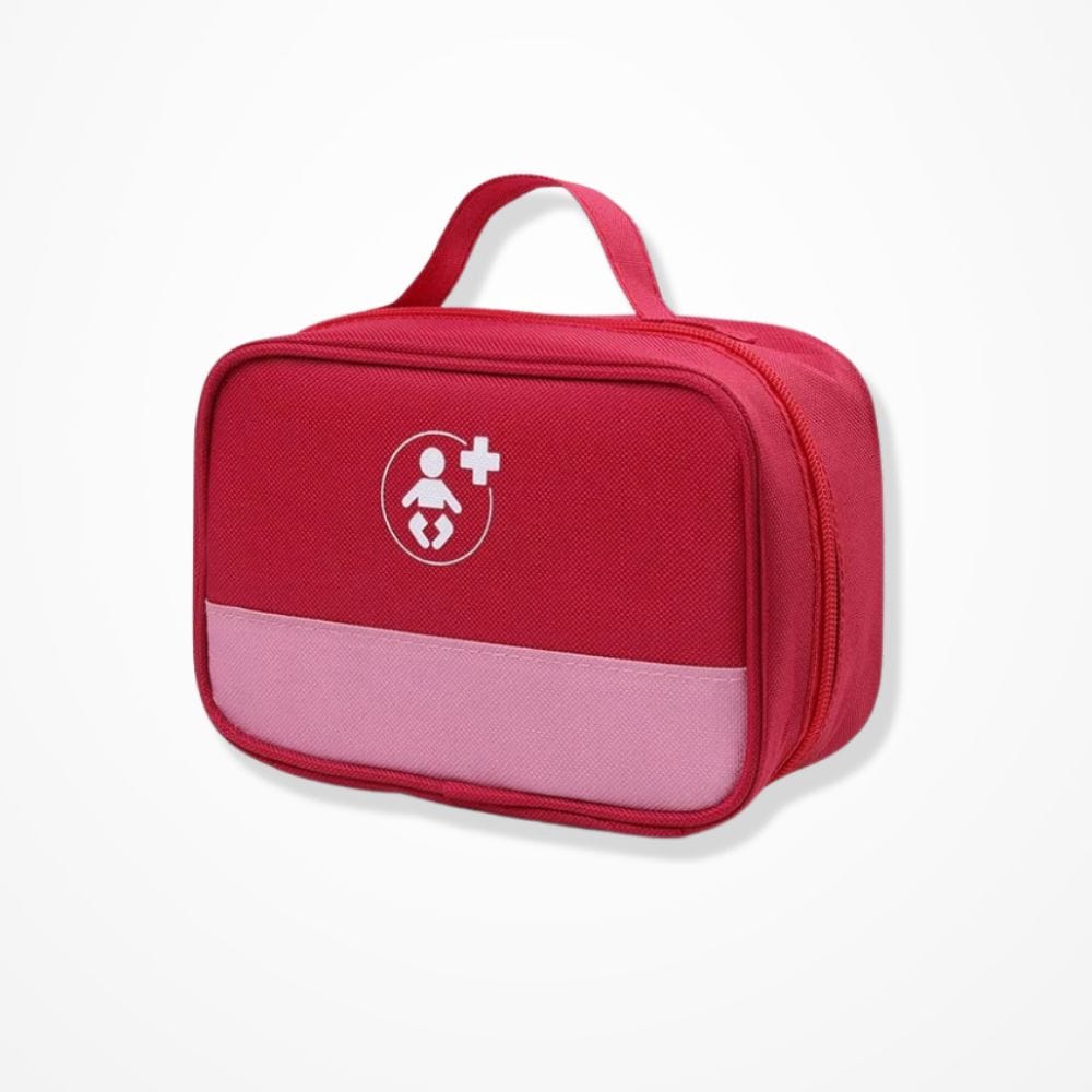 Pochette Médicament Voyage Rouge L