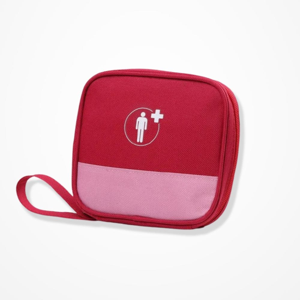 Pochette Médicament Voyage Rouge S