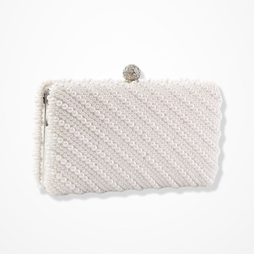 Pochette Perles Mariage  Blanc