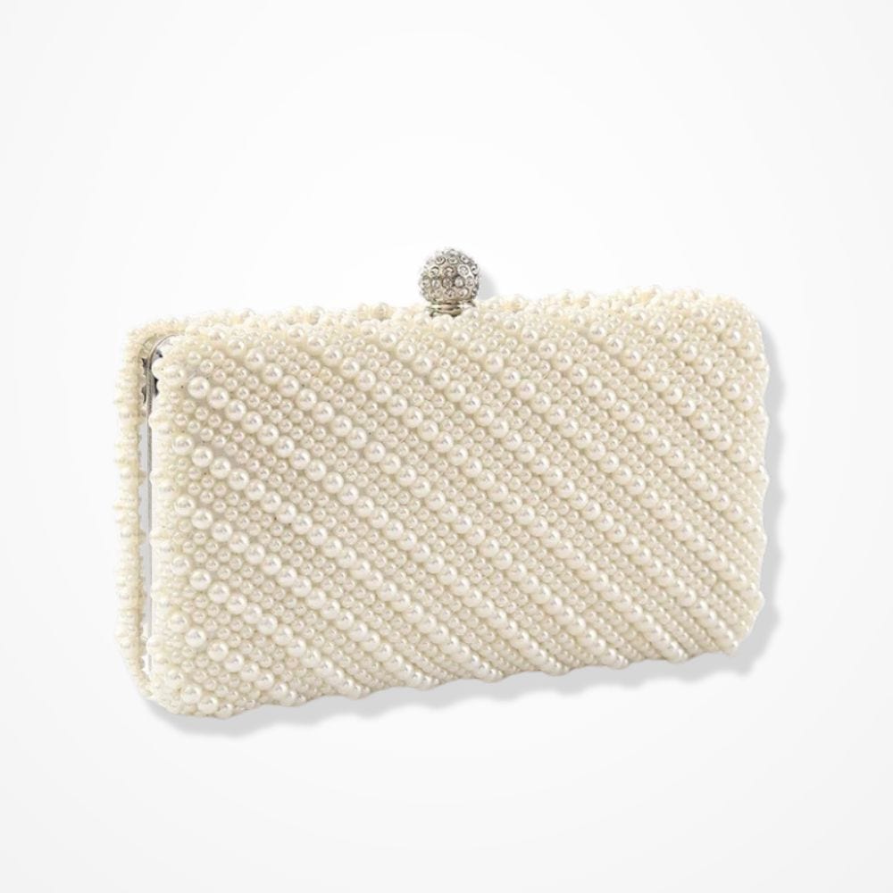 Pochette Perles Mariage  Ivoire