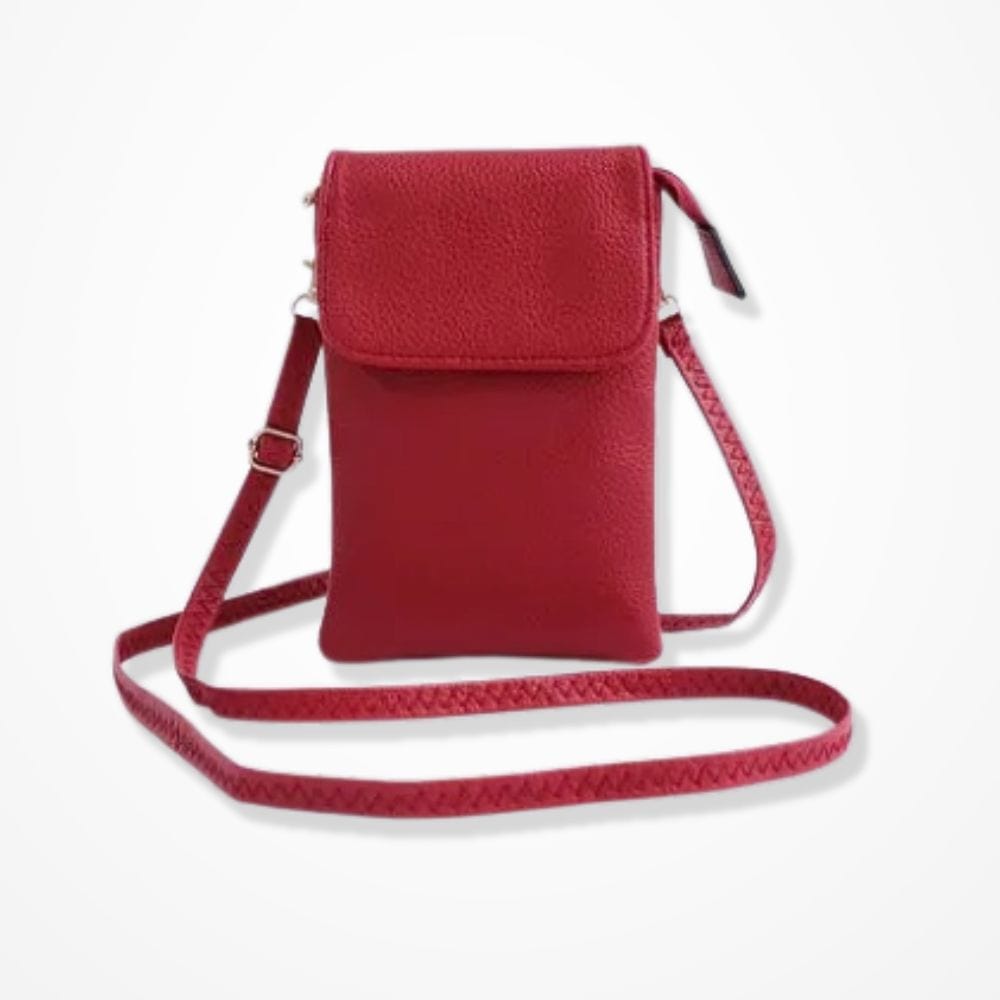 Pochette Portefeuille Femme Cuir  Rouge