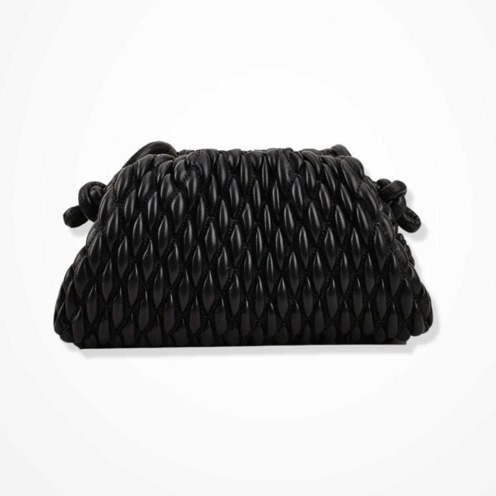 Pochette Sac En Cuir Tressé  Noir