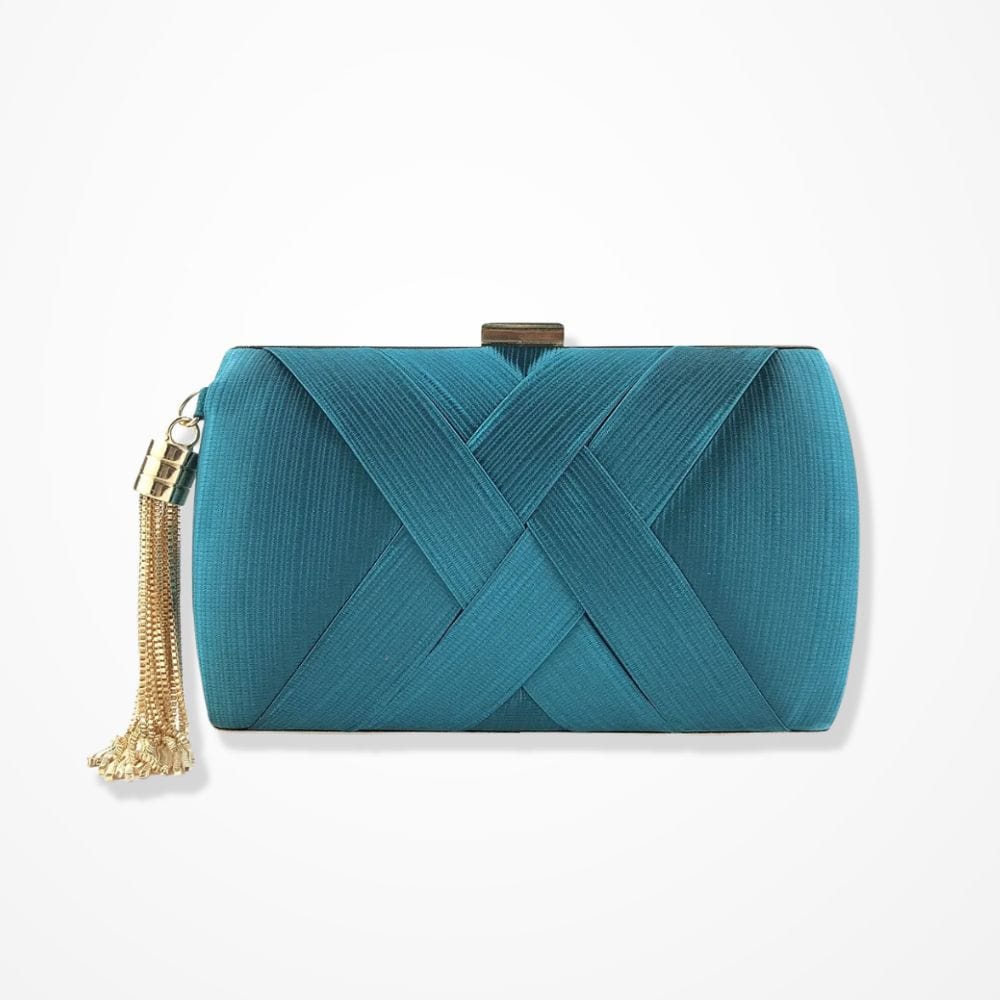 Pochette Satin Mariage  Bleu