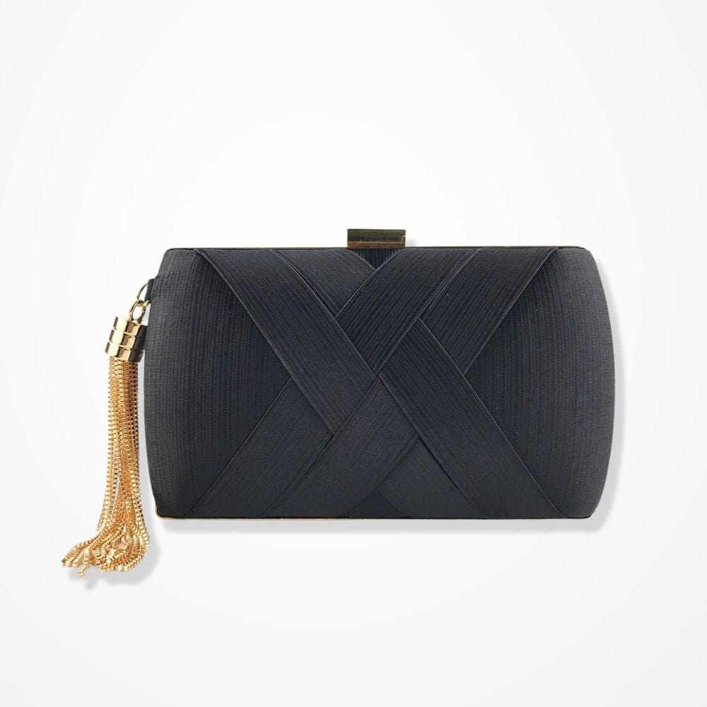 Pochette Satin Mariage  Noir