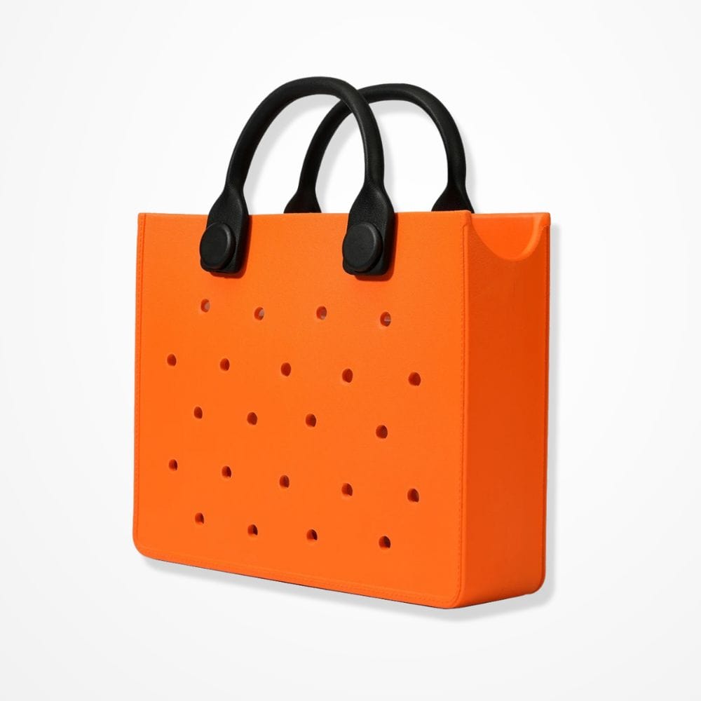 Pochette Silicone Orange/noir