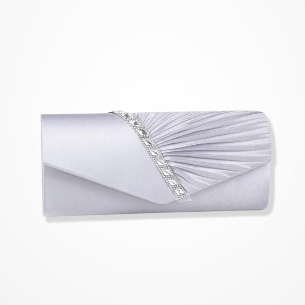 Pochette Soirée Blanche  Argent