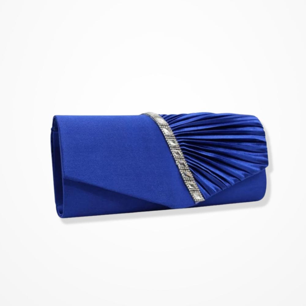 Pochette Soirée Blanche  Bleu