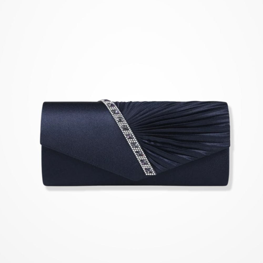 Pochette Soirée Blanche  Bleu foncé