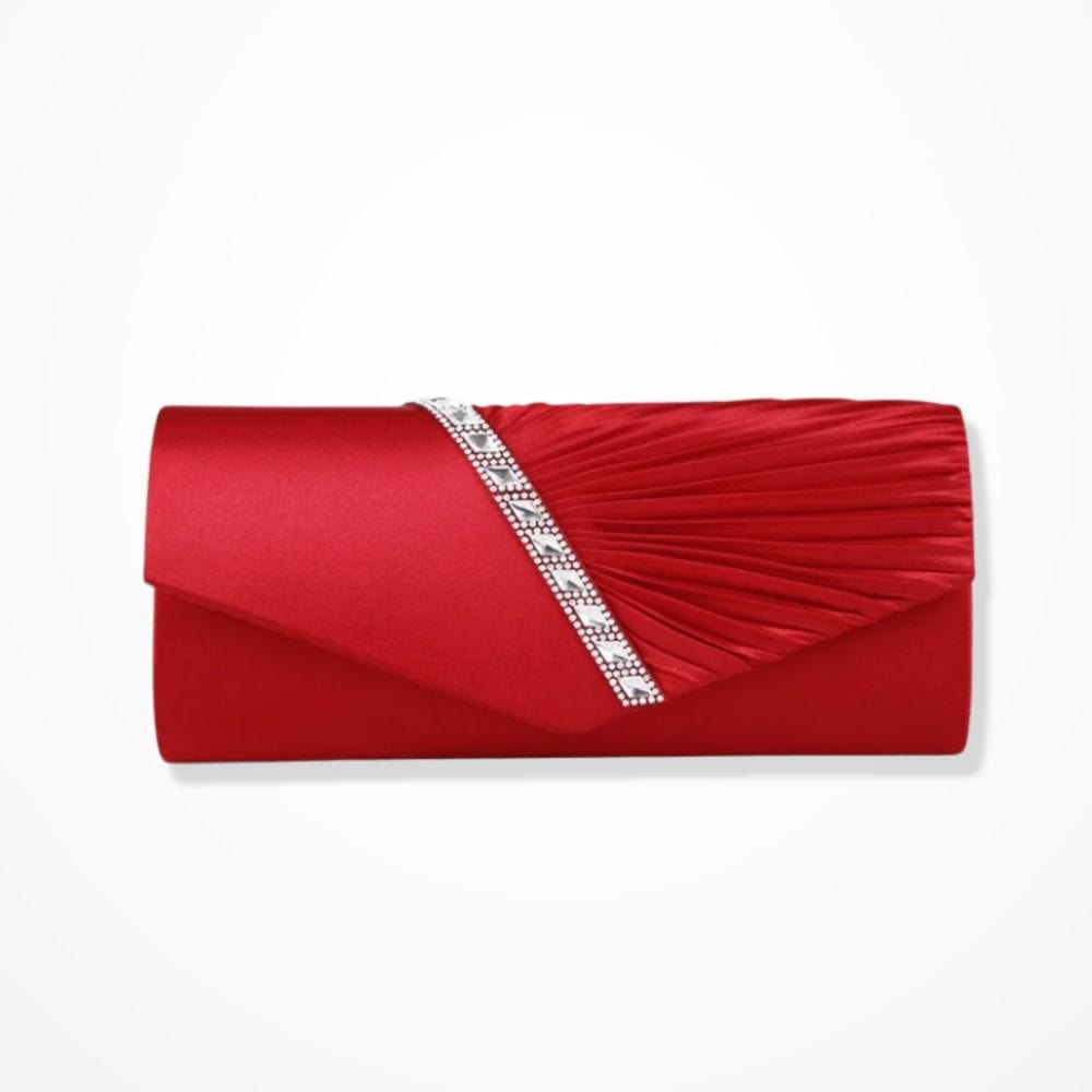 Pochette Soirée Blanche  Rouge