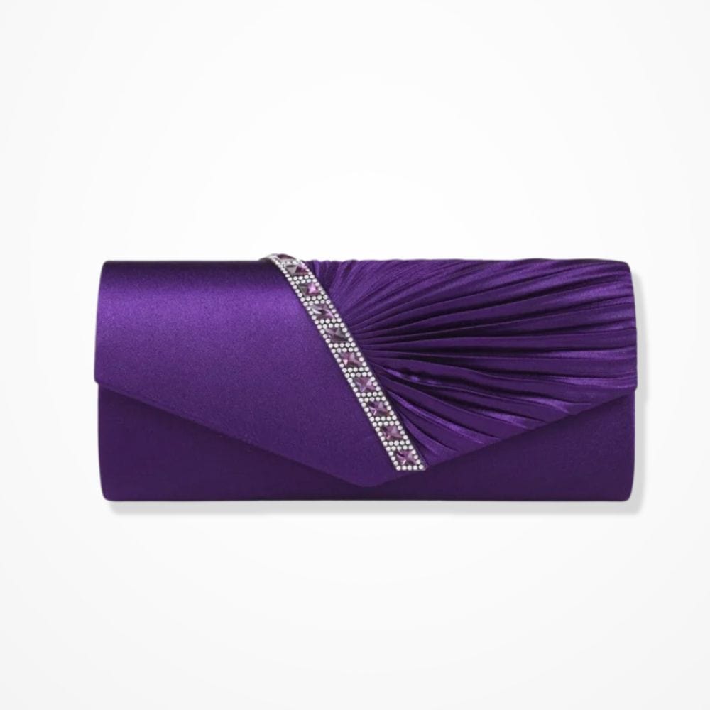 Pochette Soirée Blanche  Violet