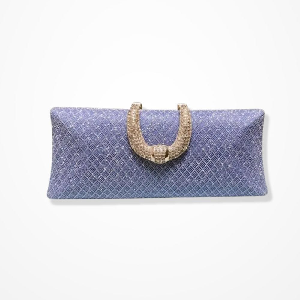 Pochette Soirée Dorée  Bleu