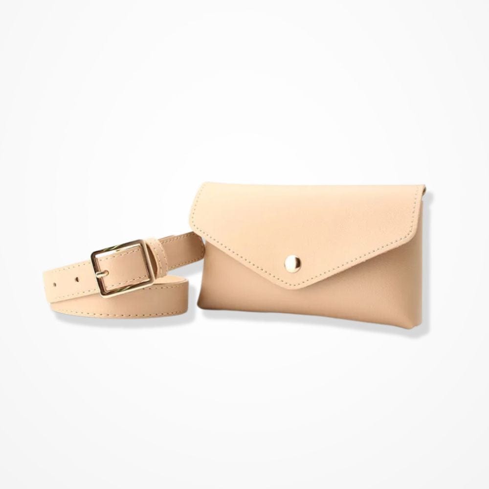 Pochette Téléphone Ceinture Femme Beige