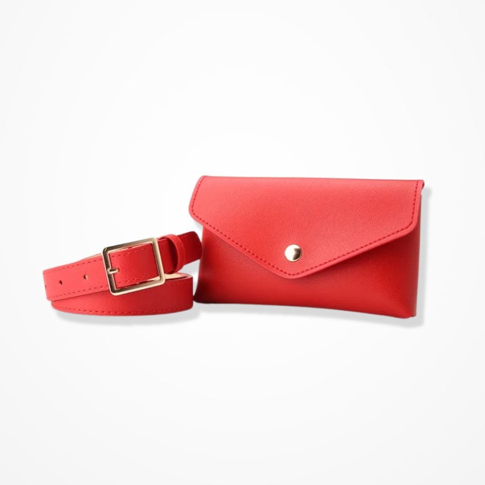 Pochette Téléphone Ceinture Femme Rouge