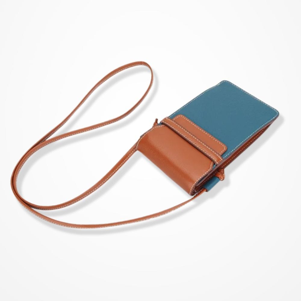 Pochette Téléphone Cuir  Bleu