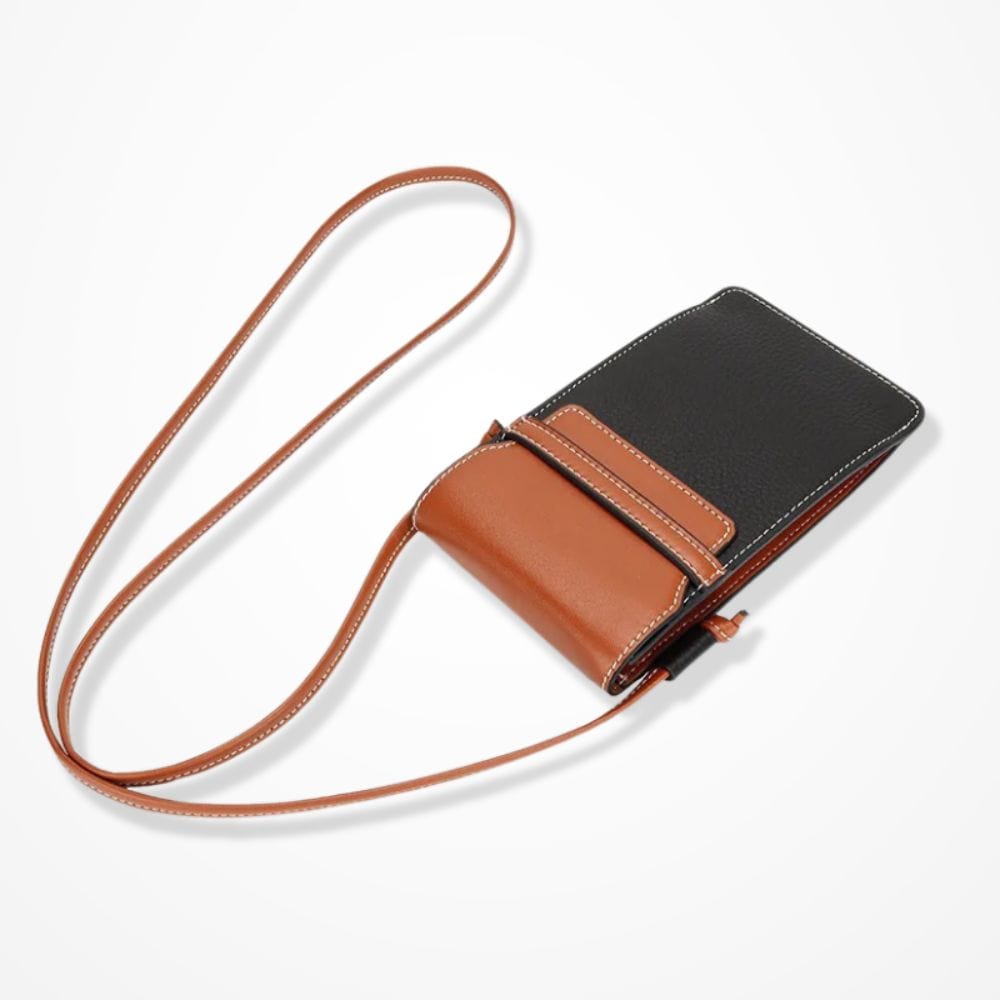 Pochette Téléphone Cuir  Noir