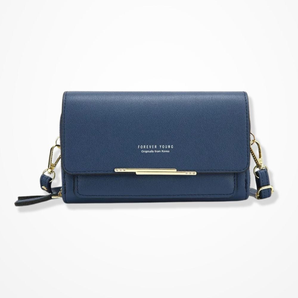 Pochette Téléphone Portefeuille Femme  Bleu