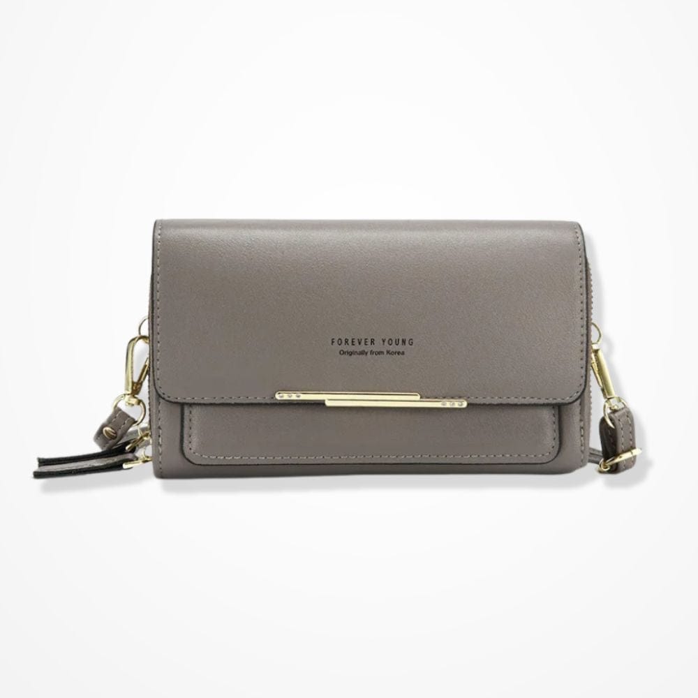 Pochette Téléphone Portefeuille Femme  Gris