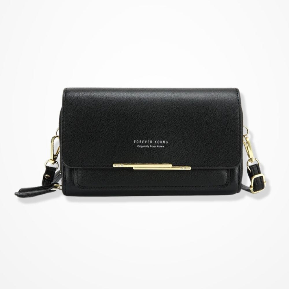 Pochette Téléphone Portefeuille Femme  Noir