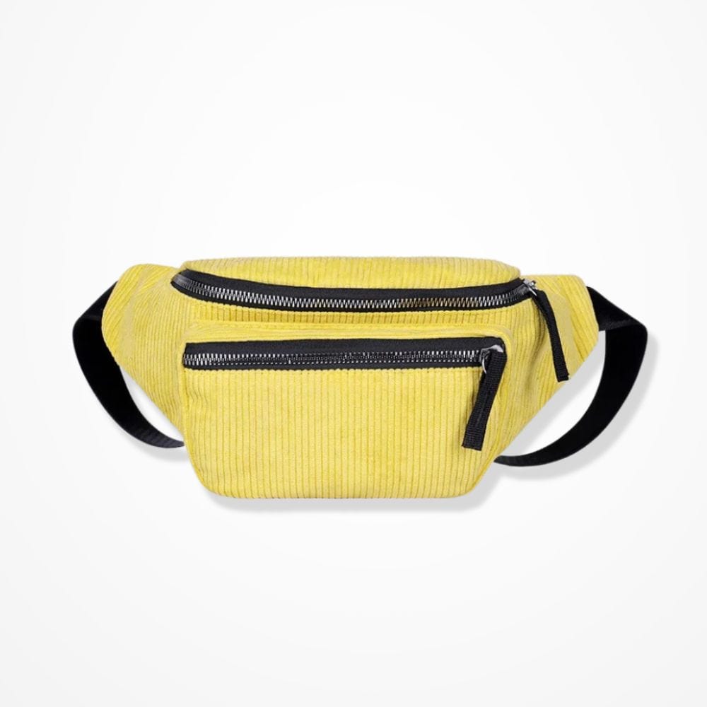 Pochette Velours Côtelé  Jaune