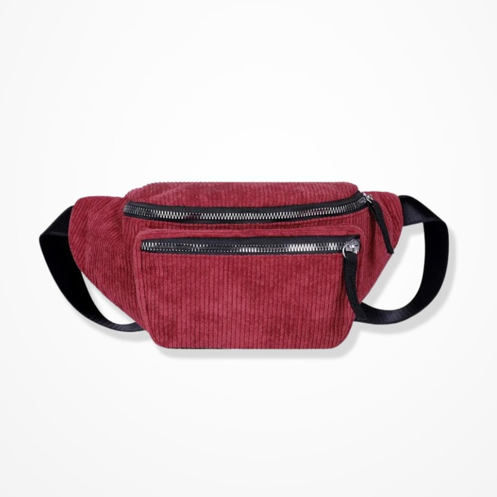 Pochette Velours Côtelé  Rouge