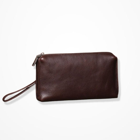 Portefeuille Pochette Homme Luxe  Marron foncé