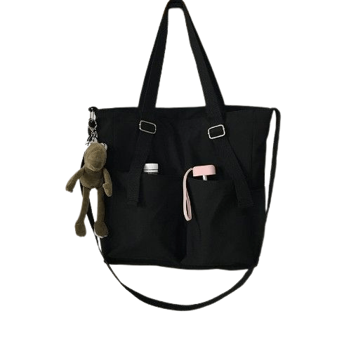 Sac à Bandoulière Cabas Femme - ModeFusion Noir