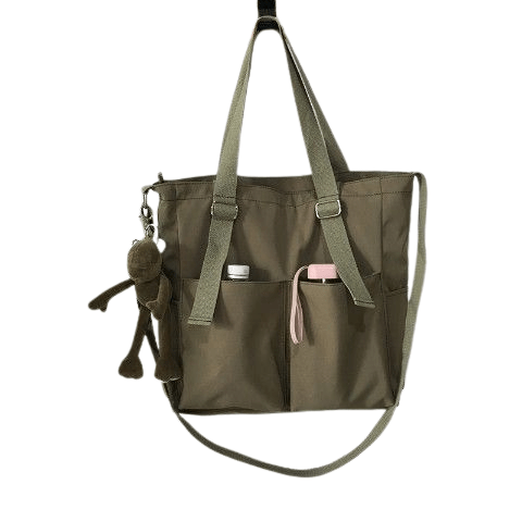 Sac à Bandoulière Cabas Femme - ModeFusion Vert