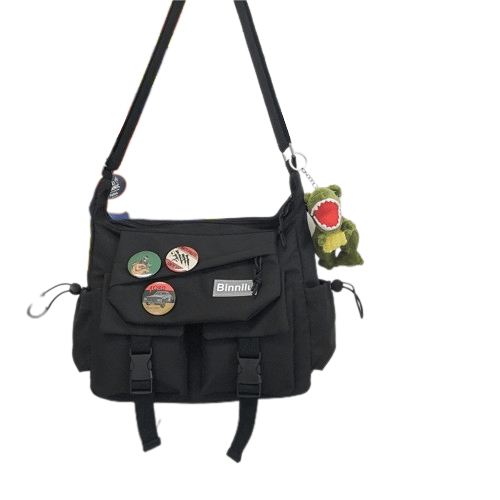 Sac à Bandoulière Femme Avec Rangement - LuxeFem Black Badge Pendant