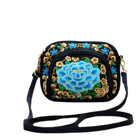 Sac à Bandoulière Femme Fleurs - Floral Chic Bleu