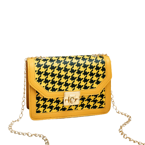 Sac à Bandoulière Femme Pas Cher - FashionistaSvelte Jaune / 18cm x  13cm x 5cm