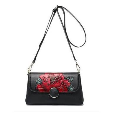 Sac à Bandoulière Motif Fleur Femme - FloralChic Fleurs rouges