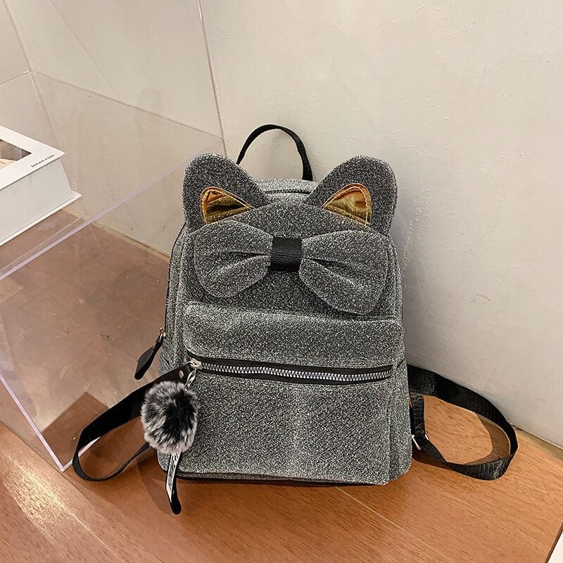 Sac à Dos Femme Chat - ChicFéline Gris