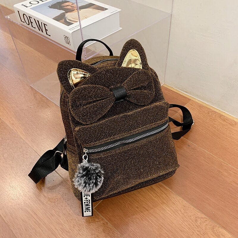 Sac à Dos Femme Chat - ChicFéline Marron