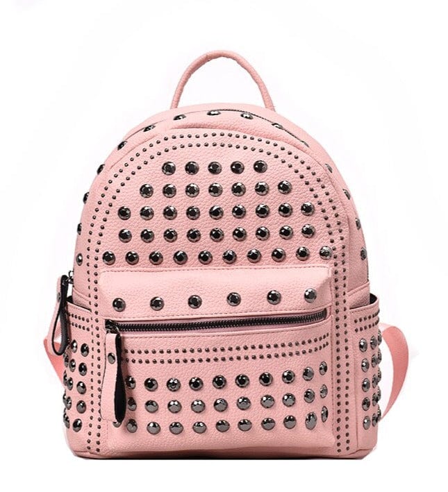 Sac à Dos Femme Clouté - GlamPulse Rose / Petit L 15cm-H 23ccm-L 23cm