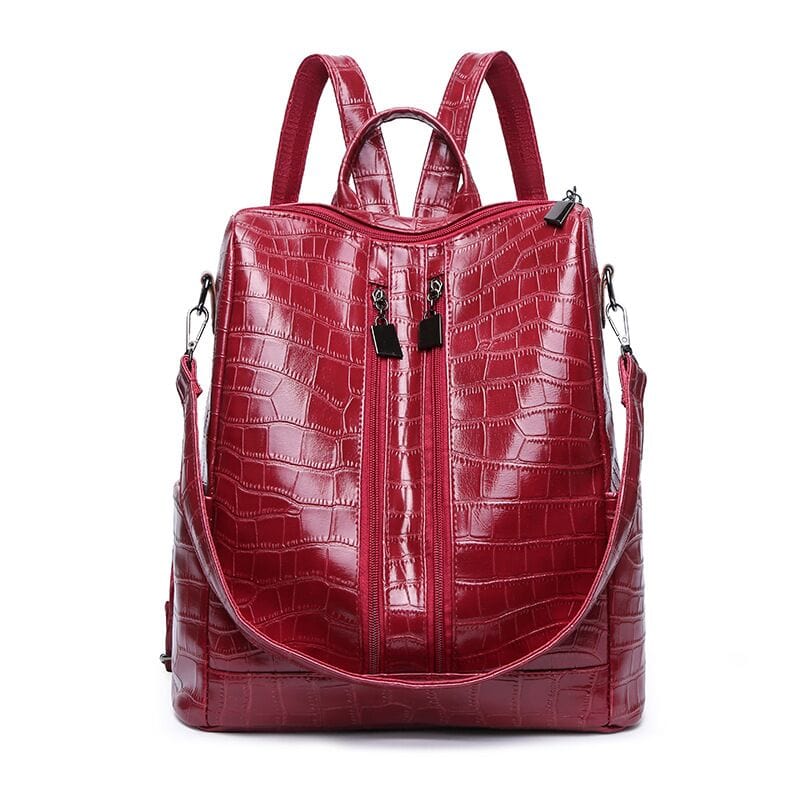 Sac à Dos Femme Crocodile - CrocoChic Rouge