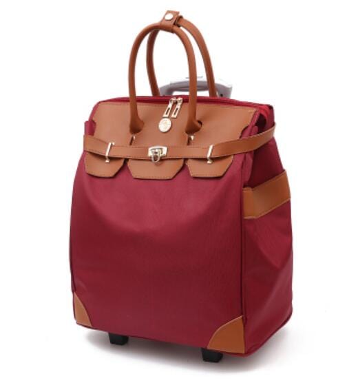 Sac à Main à Roulette pour Femme - GlamRoule Bordeaux / 40x46x24cm