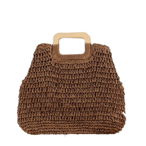 Sac à Main Artisanal Femme - LuxMode Marron foncé / 40x36cm