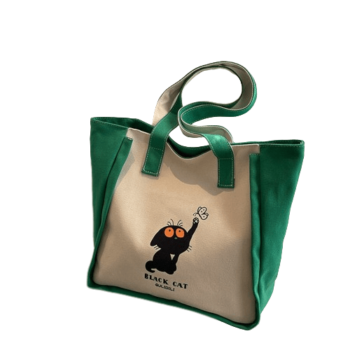 Sac à main Bicouleur Femme - Élégance Chic Vert / 40x32x15cm