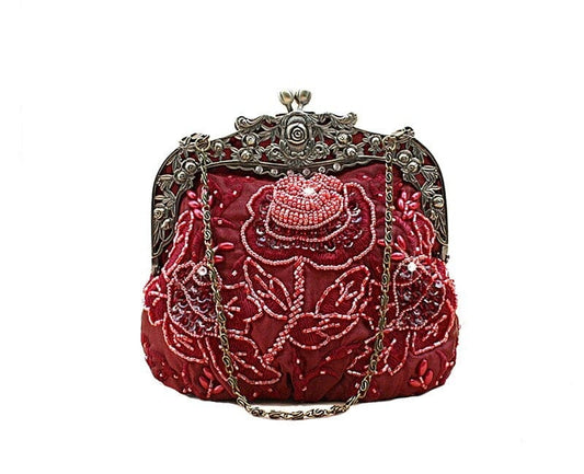 Sac à Main Bordeaux Femme - LuxeFemme Bordeaux / 16 x 18 cm